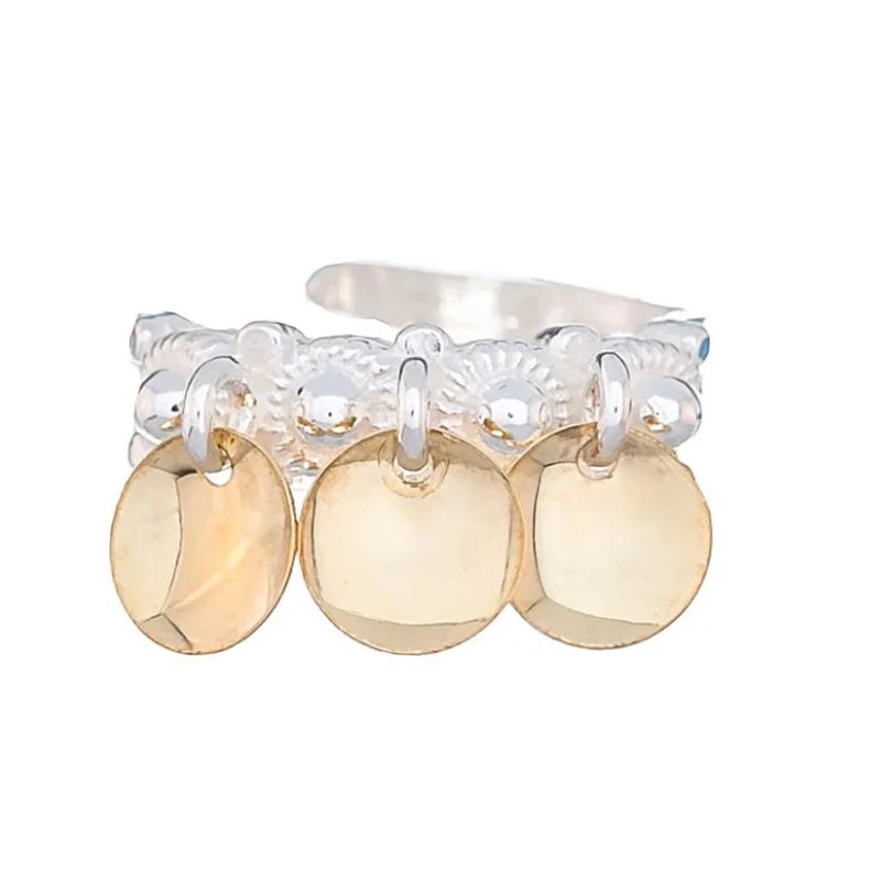 Ring Justerbar Forgylde Løv 1,8 cm