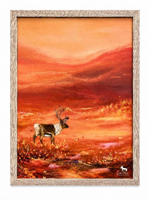 Poster ren på höstfjäll 50x70 cm